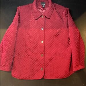 East 5th red polyester quilted jacket, coat. 3xl